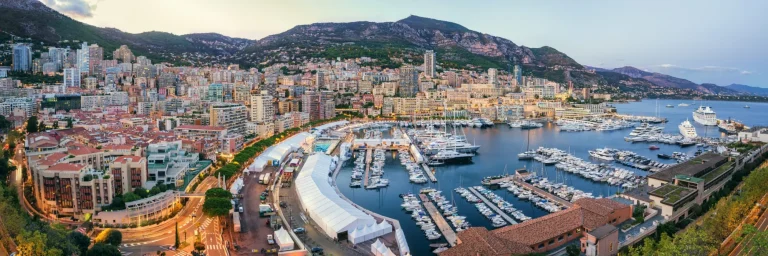 Monaco Port Sunset view