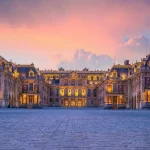 Entrance of Chateau de Versailles, near Paris in France